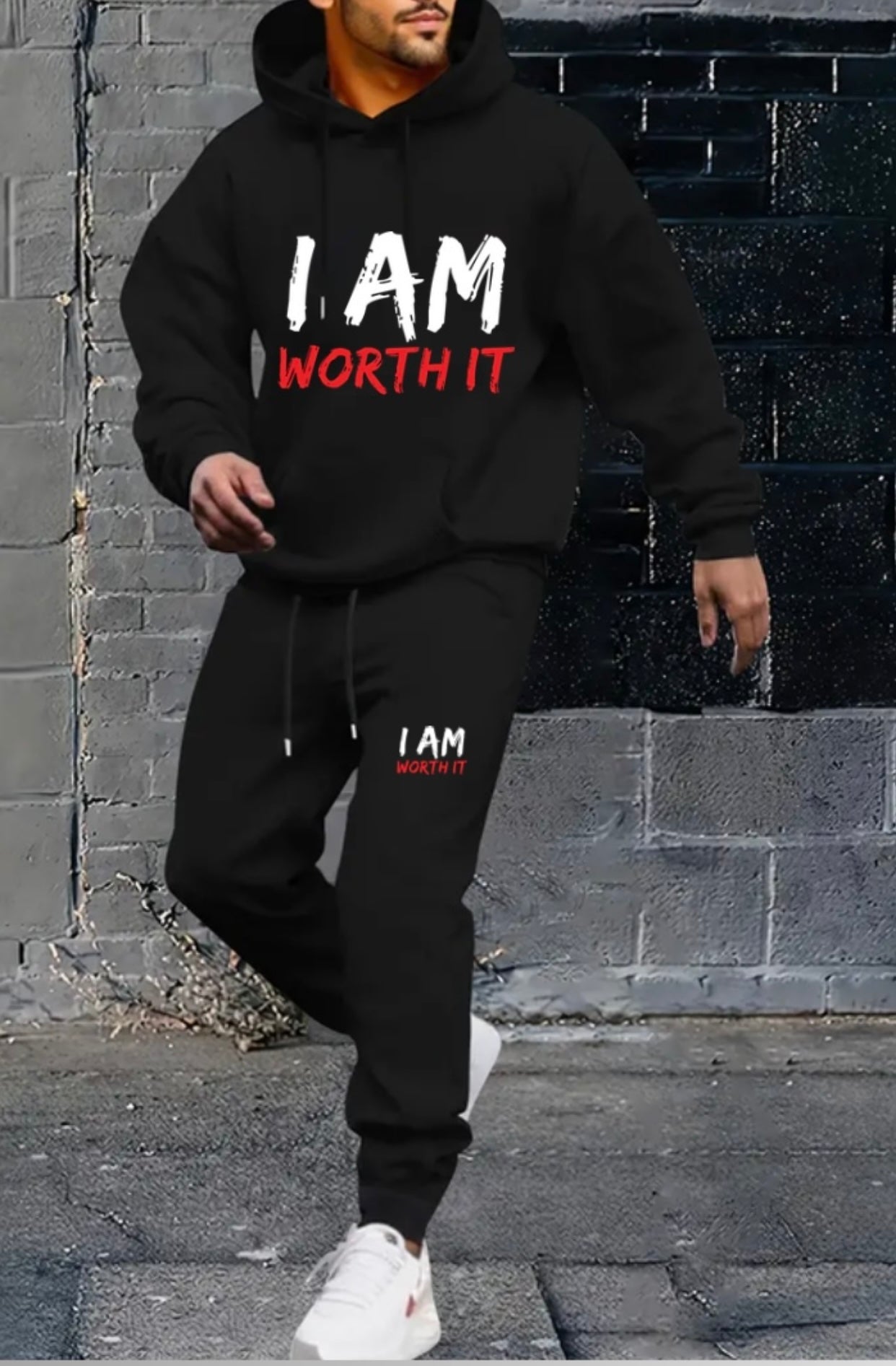I Am Worth It Jogging Hooded Set I Am Worth It Jogging Hooded Set