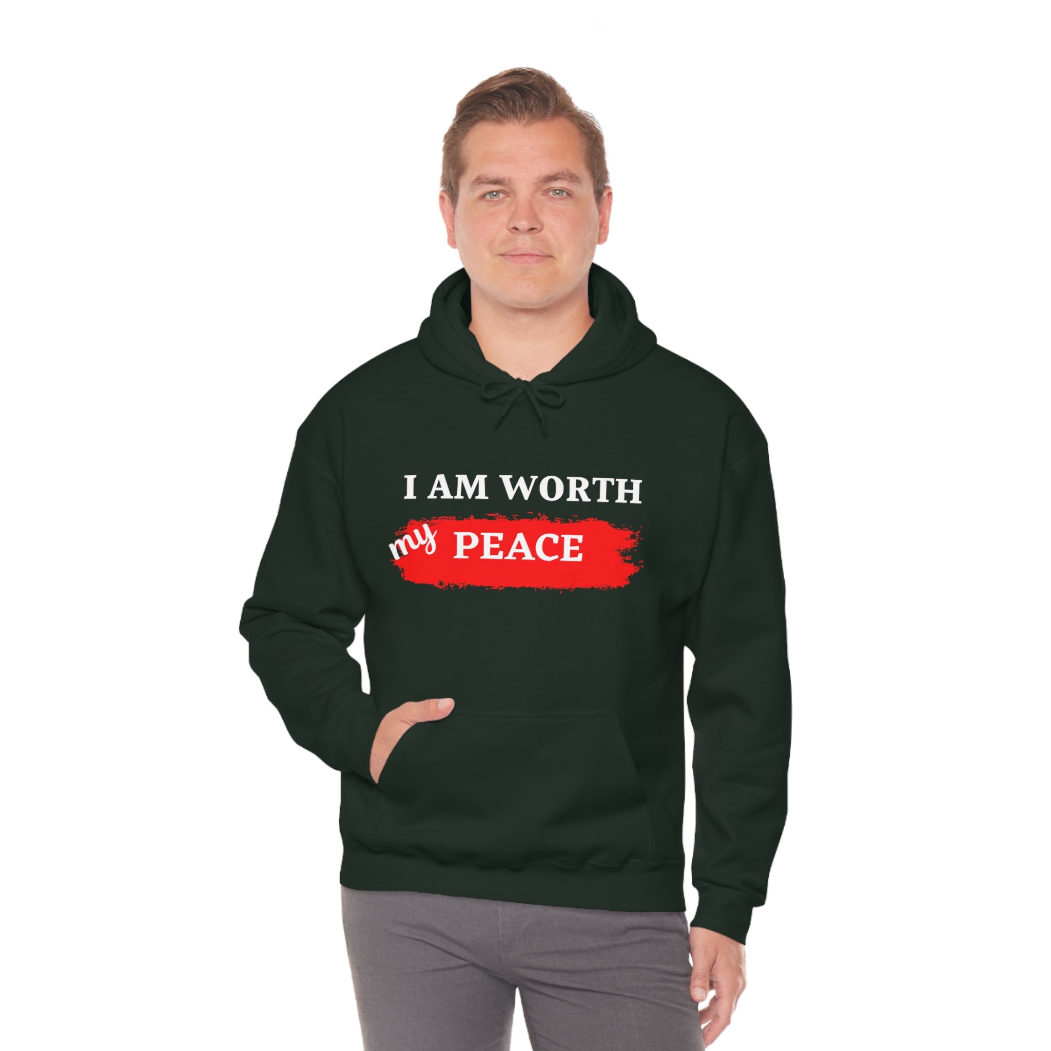 I AM Worth My Peace Hooded Sweatshirt I AM Worth My Peace Hooded Sweatshirt