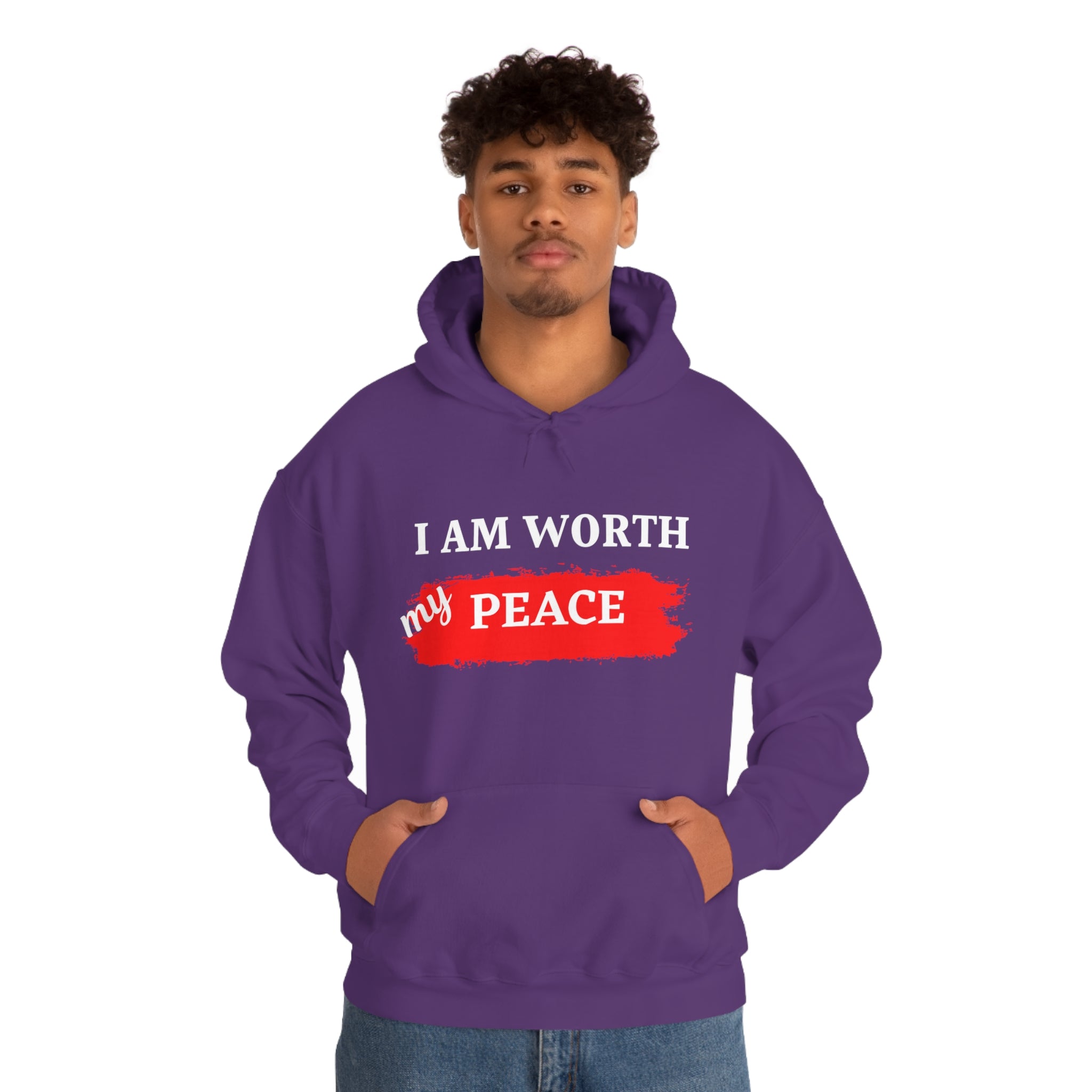 I AM Worth My Peace Hooded Sweatshirt I AM Worth My Peace Hooded Sweatshirt