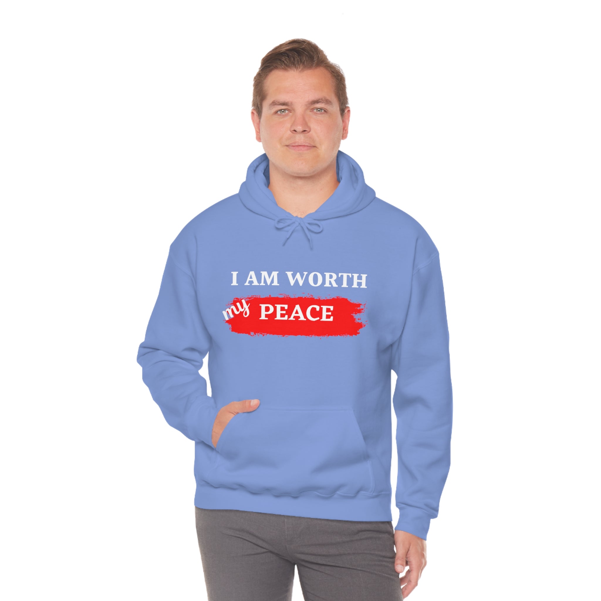 I AM Worth My Peace Hooded Sweatshirt I AM Worth My Peace Hooded Sweatshirt