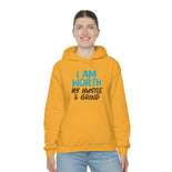 I Am Worth My Hustle & Grind - Unisex Hooded Sweatshirt (White) I Am Worth My Hustle & Grind - Unisex Hooded Sweatshirt (White)