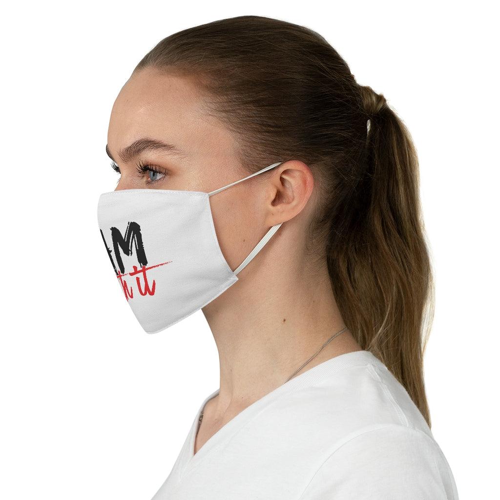 I AM Worth It Fabric Face Mask (White) I AM Worth It Fabric Face Mask (White)