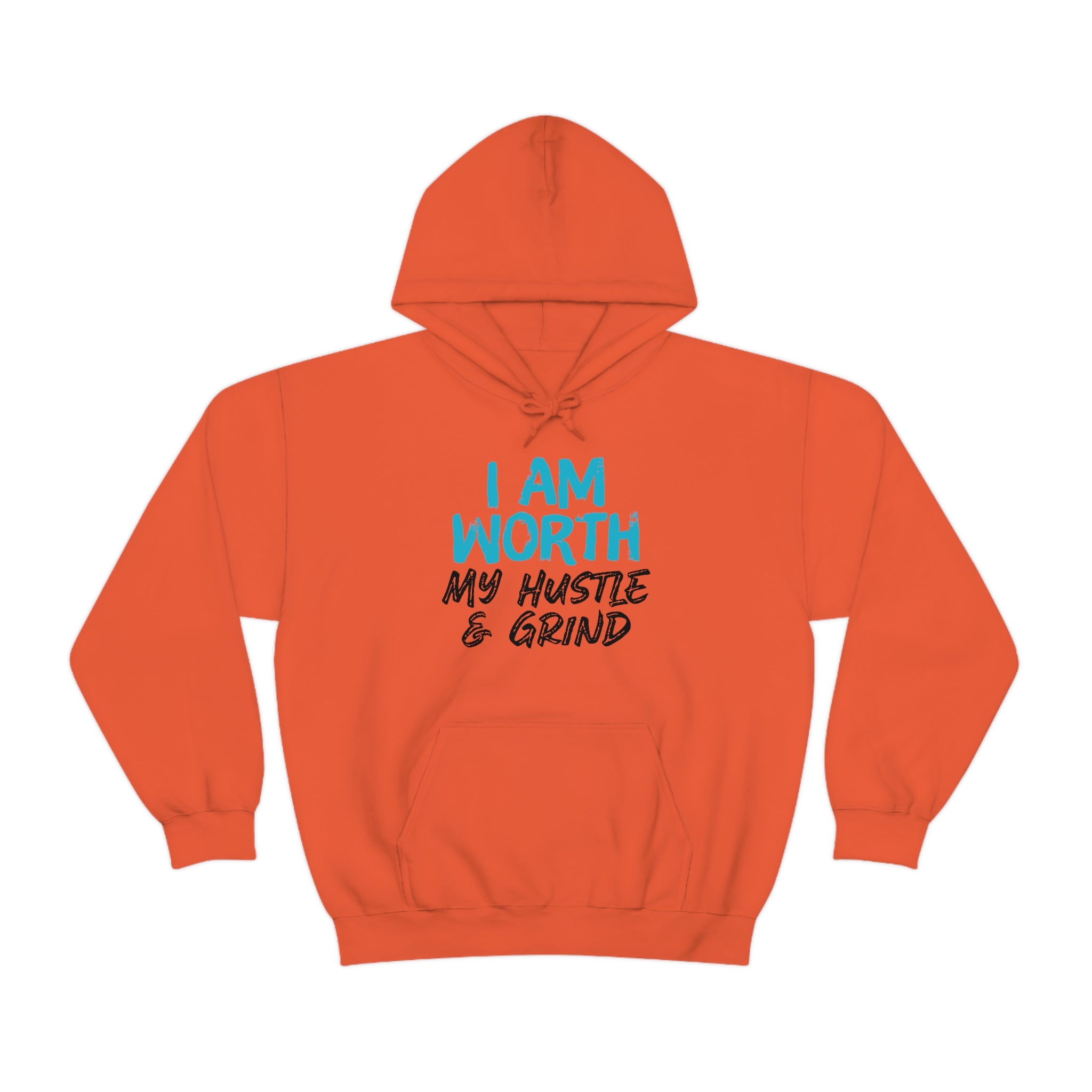 I Am Worth My Hustle & Grind - Unisex Hooded Sweatshirt (White) I Am Worth My Hustle & Grind - Unisex Hooded Sweatshirt (White)