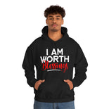 I AM Worth Blessings Hooded Sweatshirt I AM Worth Blessings Hooded Sweatshirt