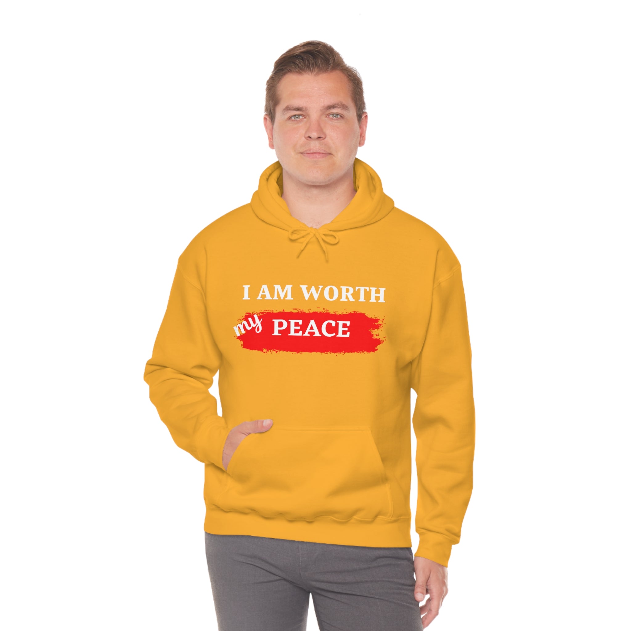 I AM Worth My Peace Hooded Sweatshirt I AM Worth My Peace Hooded Sweatshirt