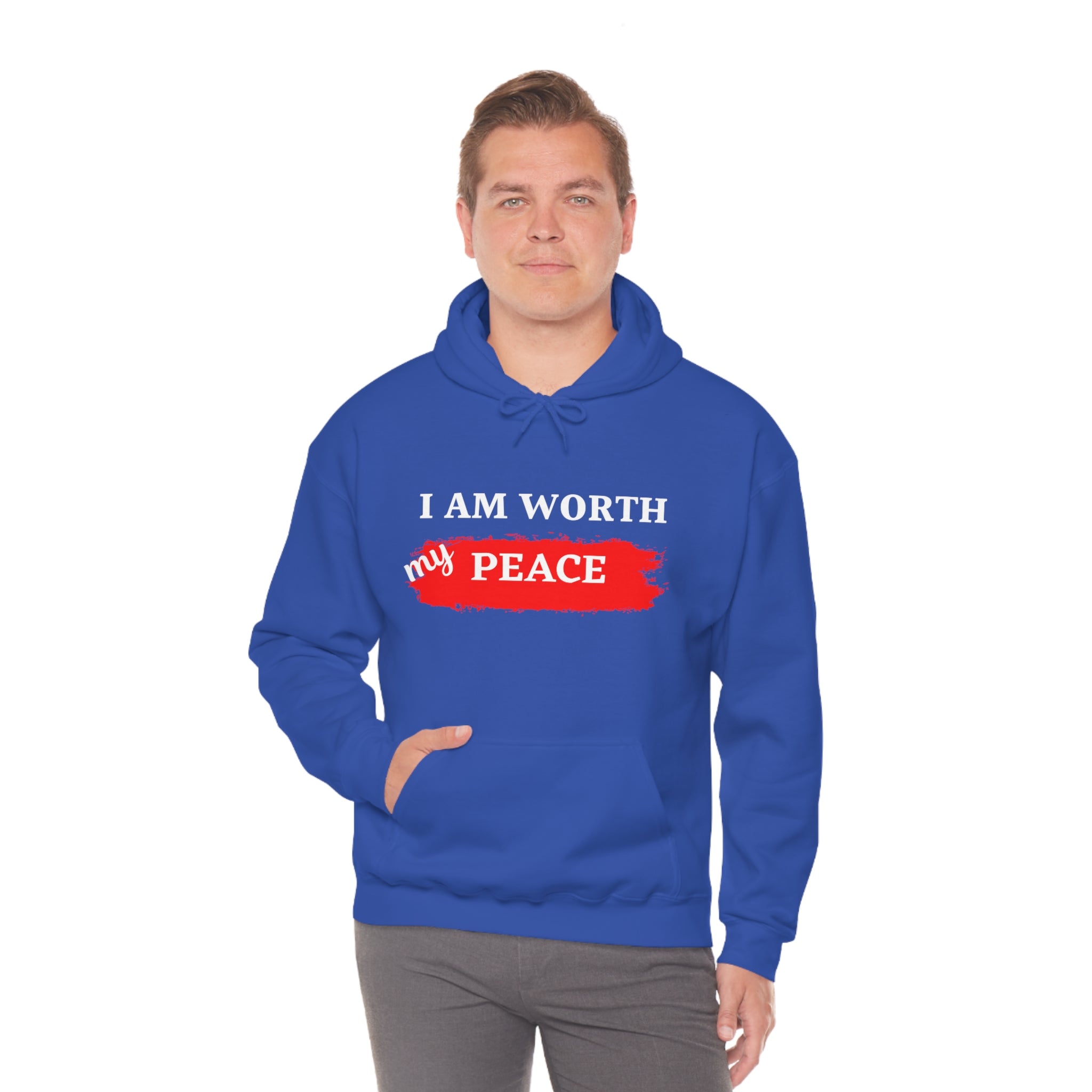 I AM Worth My Peace Hooded Sweatshirt I AM Worth My Peace Hooded Sweatshirt