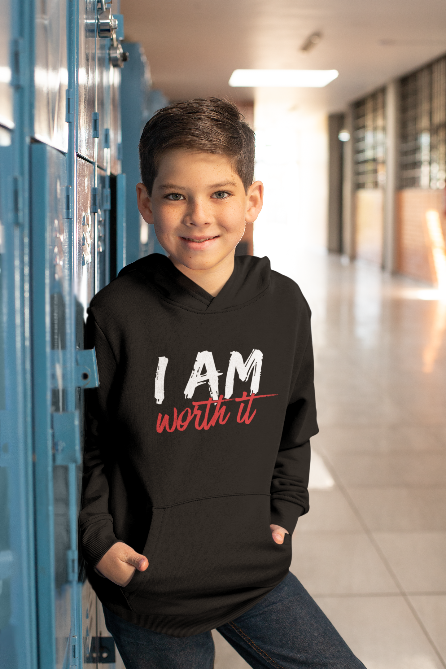 I Am Worth It Youth Hooded Sweatshirt I Am Worth It Youth Hooded Sweatshirt