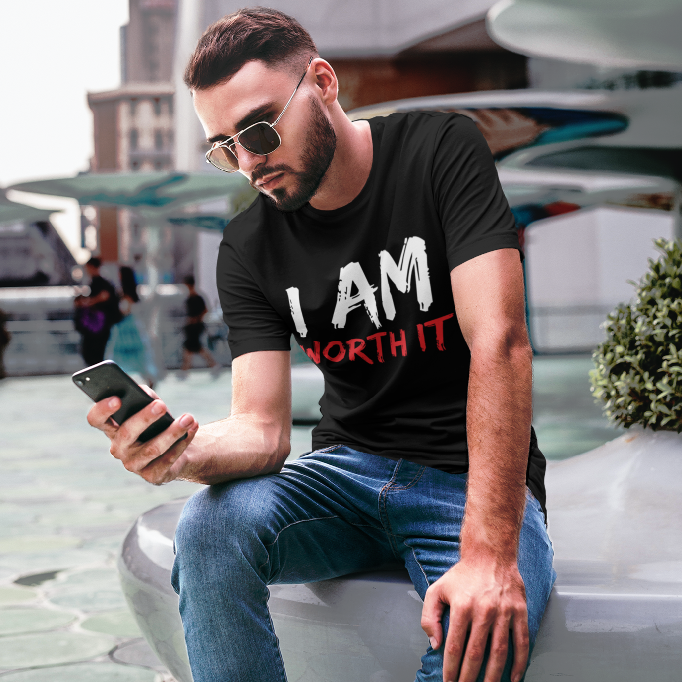 Men I AM Worth It Heavy Cotton Tee Men I AM Worth It Heavy Cotton Tee