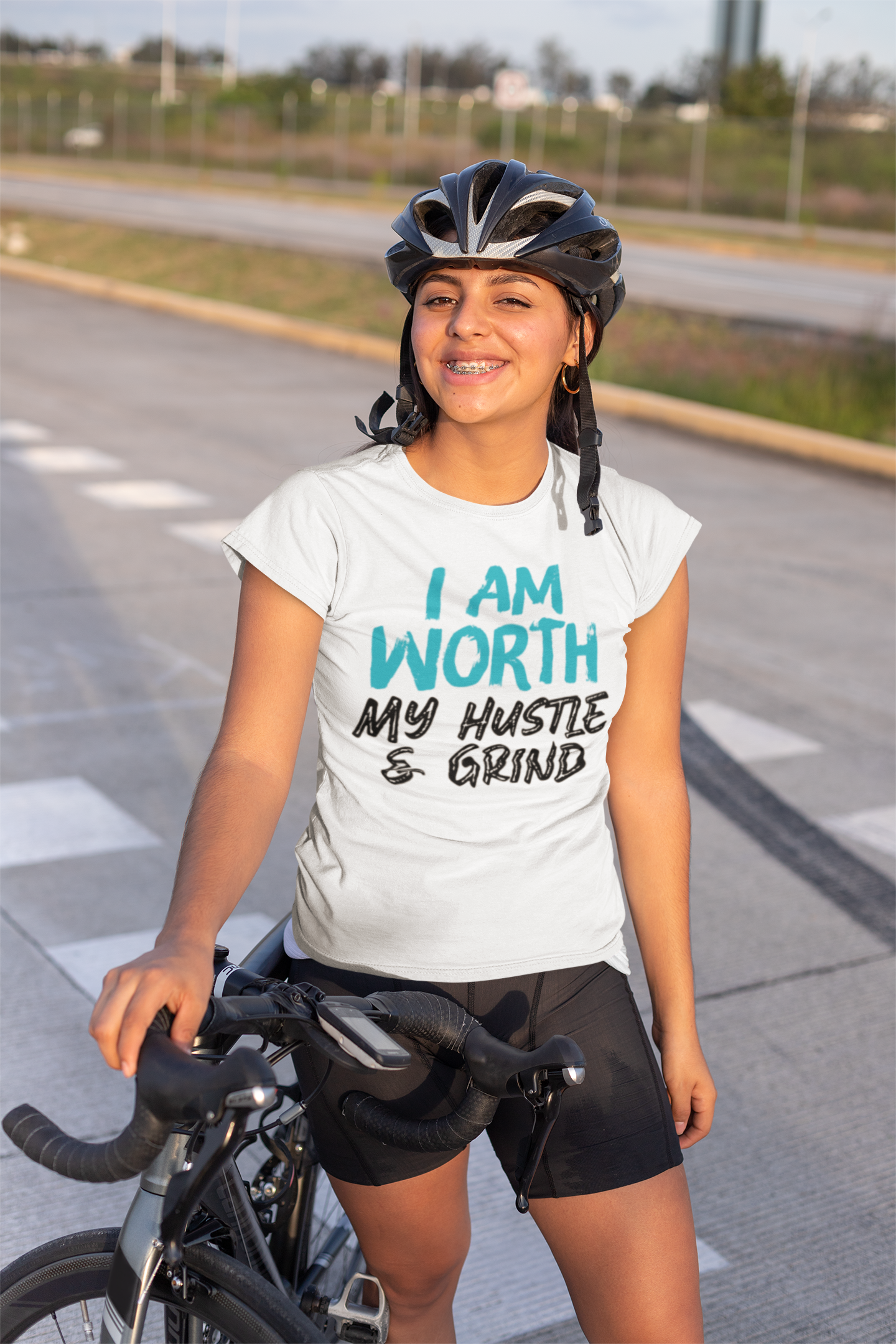 I AM Worth My Hustle & Grind Women's T-Shirt (White) I AM Worth My Hustle & Grind Women's T-Shirt (White)