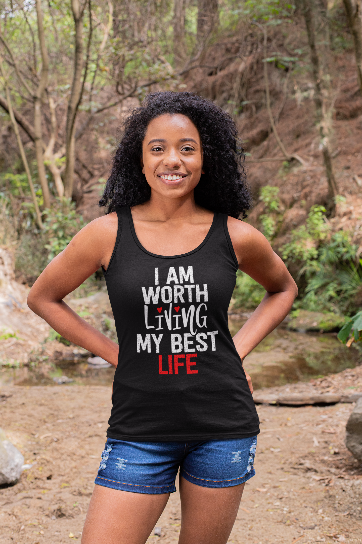 I AM Worth Living My Best Life Tank Top I AM Worth Living My Best Life Tank Top