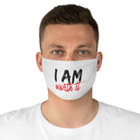 I AM Worth It Fabric Face Mask (White)